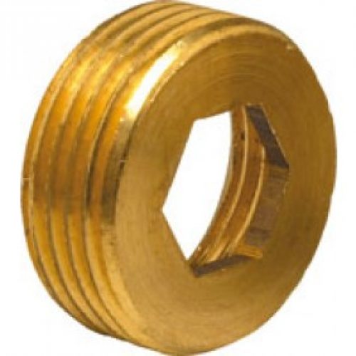 Doublure laiton brut mâle / femelle avec butée intérieure à visser