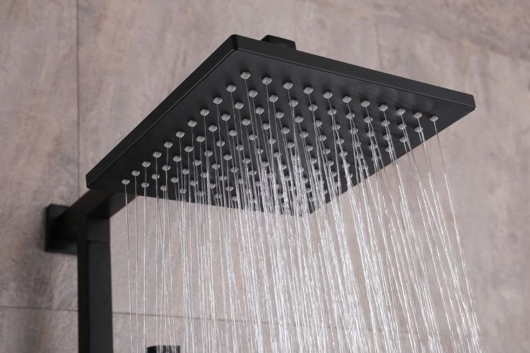 Douche de tête  ABS 3030TB noir – 22,5 x 22,5 x 1 cm
