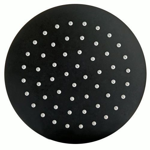 Douche de tête de douche ronde, extra-plate en acier inoxydable DPG2025- 20 cm – noir