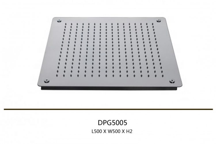 Douche de tête de plafond, douche pluie,50x50cm, carrée, DPG5005