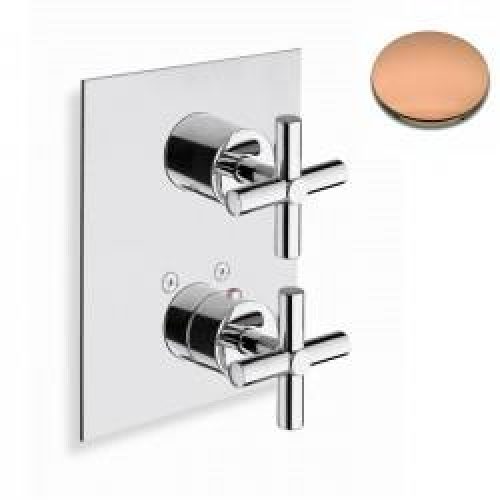 DOUCHE FACADE LAITON ENCASTREE EXECUTIVE THERMO 2 SORTIES OR ROSE – CRISTINA ONDYNA XV85246