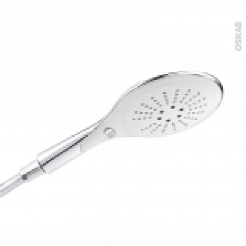 Douchette Seule Inor 3 Jets Diametre 102 Blanc Et Chrome Valentin