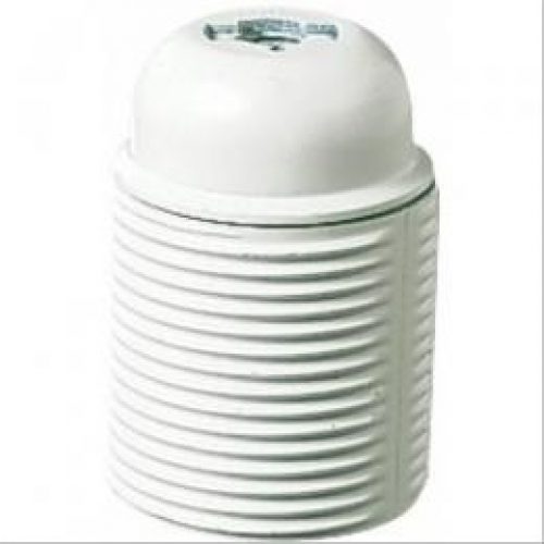 Douille E27 plastique blanc demi-filetée + bague M10 L’Ébénoïd – Ebenoid