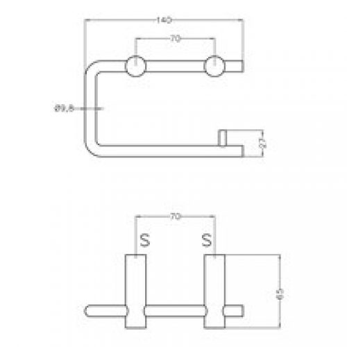 Dérouleur de papier WC horizontal gris Medinox…