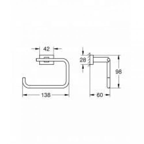 Dérouleur papier sans couverture WC Grohe…