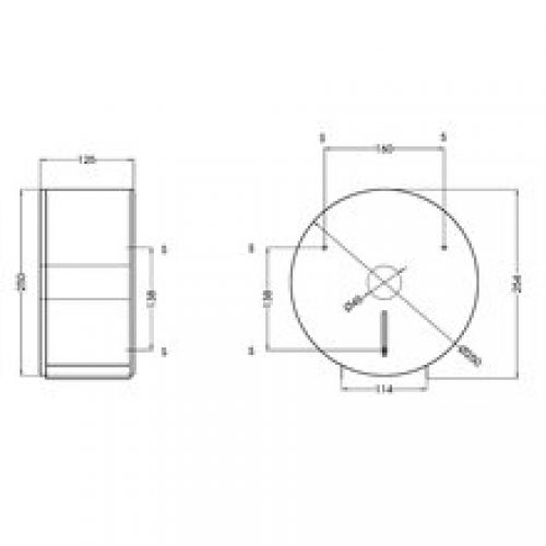 Dérouleur à papier WC 23cm brillant Mediclinics