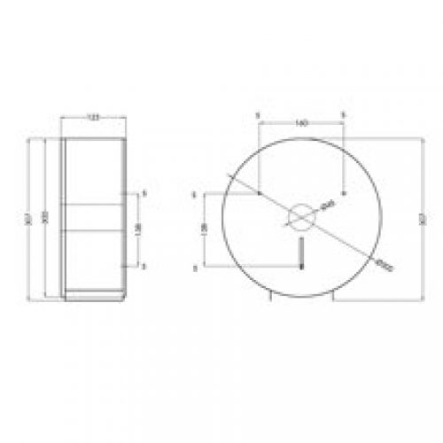 Dérouleur papier WC 27,5cm brillant Mediclinics