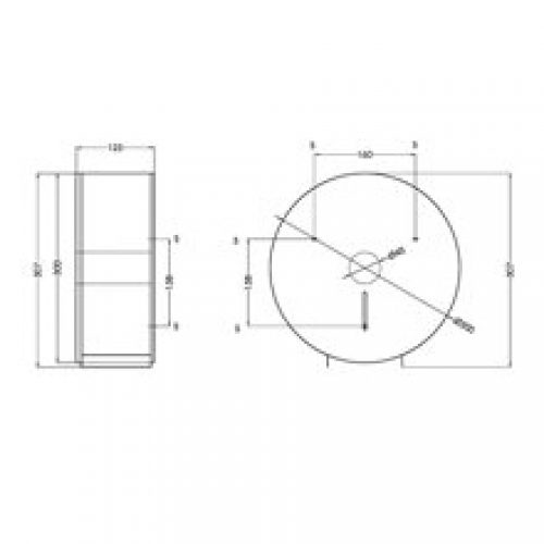 Dérouleur papier WC 275mm gris Mediclinics