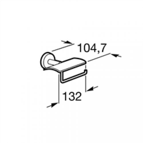 Dérouleur papier WC avec couvercle Twin Roca