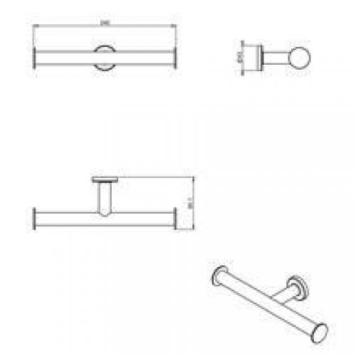 Dérouleur papier WC double architecte COSMIC