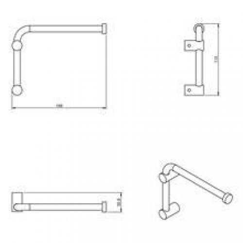 Dérouleur papier WC et porte serviette pivotant…