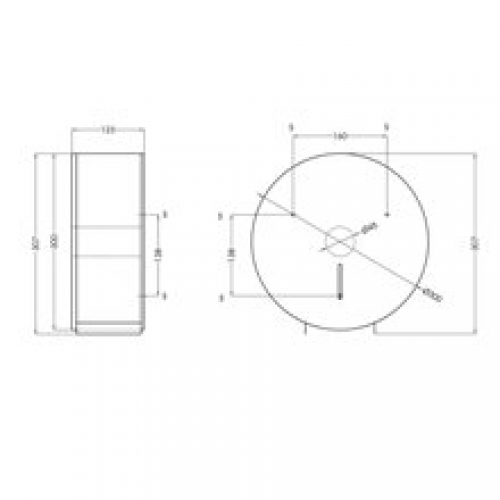 Dérouleur papier WC gris 275mm Mediclinics