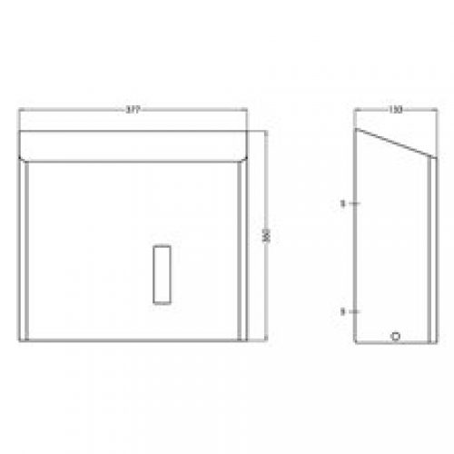 Dérouleur papier WC gris 33cm Mediclinics