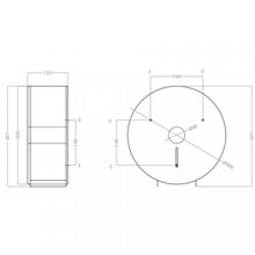 Dérouleur papier WC noir Mediclinics