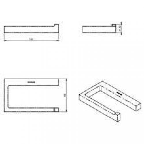 Dérouleur papier WC sans couvercle chrome the…