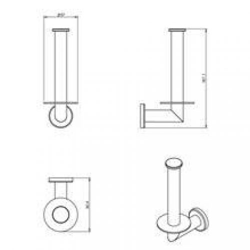 Dérouleur papier WC vertical architecte COSMIC