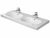 DURAVIT D-Code – Lavabo double pour meuble 1200×490 blanc sans WonderGliss