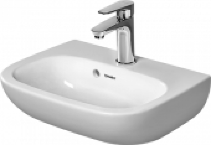 DURAVIT D-Code – Lave-mains 450×340 blanc sans WonderGliss