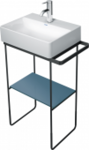 DURAVIT DuraSquare – Glaseinleger in Metallkonsolen für Waschtisch stone blue