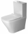 DURAVIT DuraStyle – Cuvette sur pied à fond creux à poser pour réservoir attenant sans Rimless® blanc avec WonderGliss