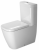 DURAVIT Happy D.2 – Cuvette sur pied à fond creux à poser pour réservoir attenant sans Rimless® blanc avec WonderGliss