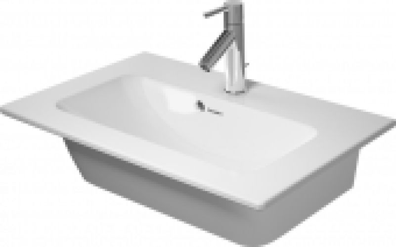 DURAVIT ME by Starck – Lavabo compact pour meuble 630×400 blanc avec WonderGliss