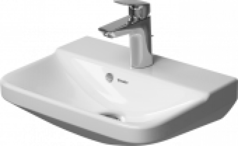 DURAVIT P3 Comforts – Lave-mains 450×320 blanc avec WonderGliss