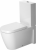 DURAVIT Starck 2 – Cuvette sur pied à fond creux à poser pour réservoir attenant sans Rimless® blanc sans WonderGliss