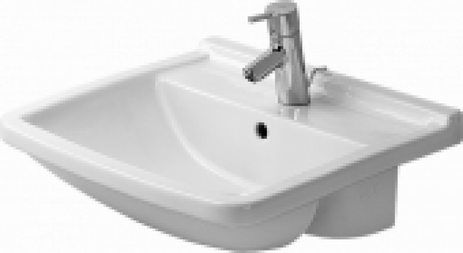 DURAVIT Starck 3 – Lavabo semi-encastré 550×460 blanc avec WonderGliss