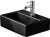 DURAVIT Vero – Lave-mains 450×350 noir avec WonderGliss