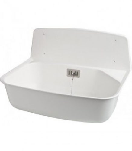 Déversoir/vidoir en plastique 525 x 376 x 342 mm blanc,sans support mural