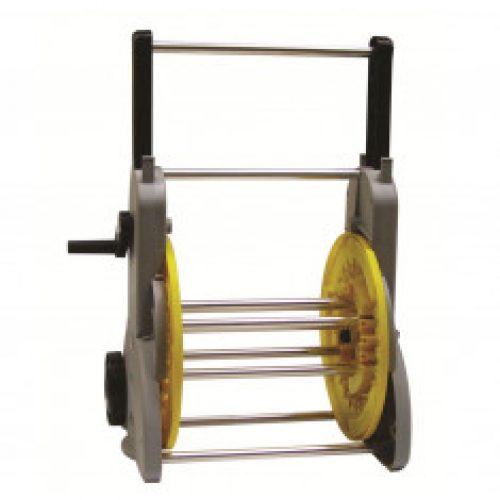 Dévidoir sur roues manivelle débray+démult tuyau Ø15 (60m)-Ø19 (50m)