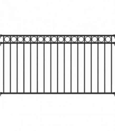 Element de cloture Circle Alu, anthracite, 2000x1200mm
