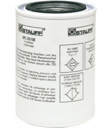 Element filtrant Spin-on materiel filtrant : papier filtre 10 my / DM 128 x L 226 mm