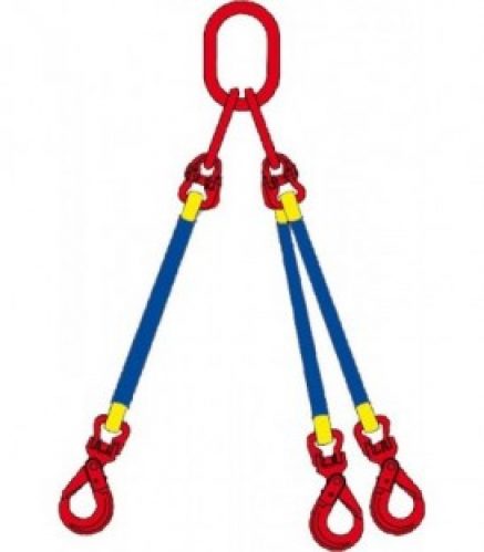 Elingue cable 2 m 3 brins, WLL 10500 kg jusquÄa 45° 7500 kg jusqu&rsquo;a 60°