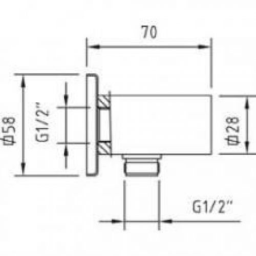 Emboût de sortie de flexible Bimini L
