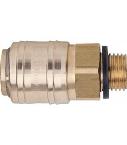 Embout pour air comprimé filetage male x clip femelle laiton – DN10 (G 3/8&Prime;)