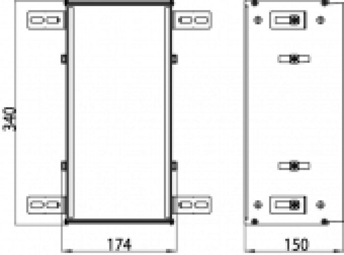 EMCO Asis Module 150 – Einbaurahmen für Unterputz-Module mit 344 mm Höhe