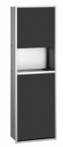 EMCO Asis Module 300 – Kosmetikmodul Unterputz 964 mm ohne Einbaurahmen alu / schwarz