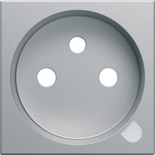 Enjo PC 2P+T voyant titane – APPAREILLAGE MURAL GALLERY HAGER WXD103T