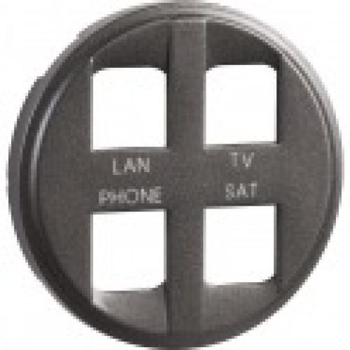 Enjoliveur graphite – Prise quadruple RJ45 – Céliane – Legrand