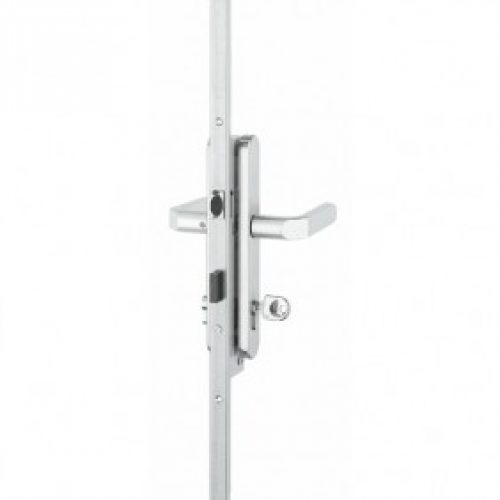 Ensemble béquille sur plaque – aluminium – pour serrure à larder A2P*