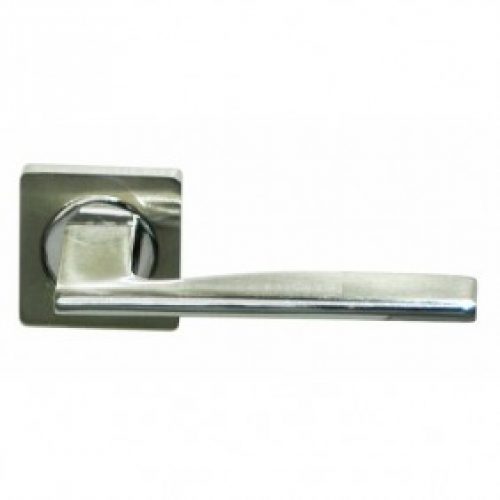 Ensemble béquilles sur rosaces – laiton chromé brillant – Wagram