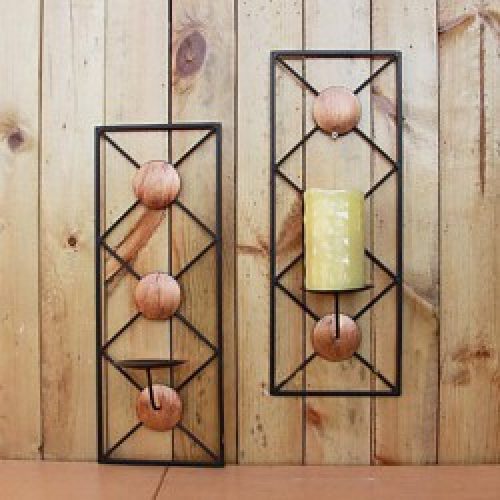 Ensemble de 2 décorations murales de style rustique en métal