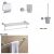 Ensemble de 4 accessoires de bain de style moderne