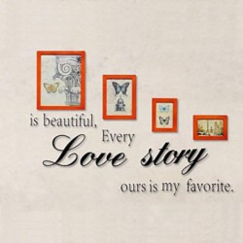 Ensemble de 4 cadres photos de style moderne en bois marron