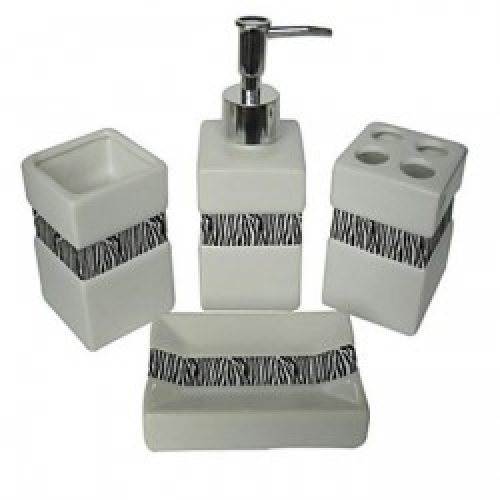 Ensemble de 6 accessoire de salle de bain avec 12 crochets de rideaux