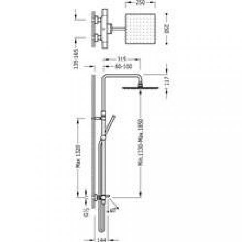 Ensemble de baignoire-douche thermostatique ECO…