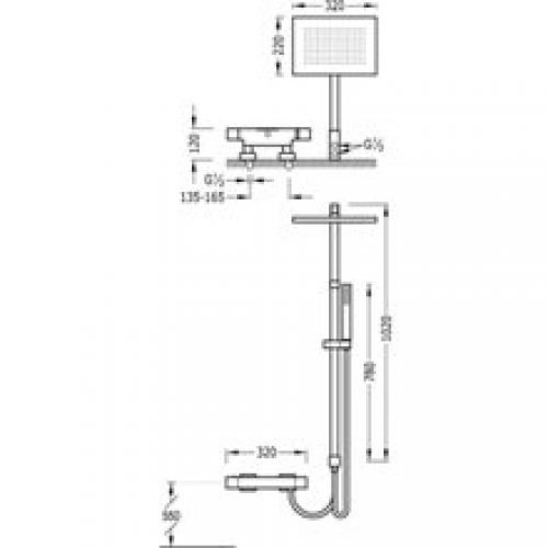 Ensemble de baignoire-douche thermostatique…
