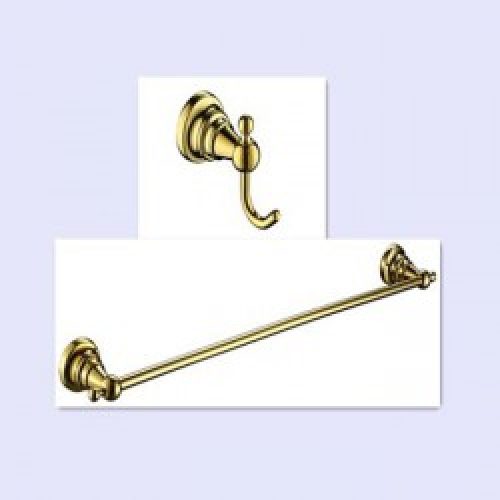 Ensemble de barre et patère muraux classiques pour serviettes
